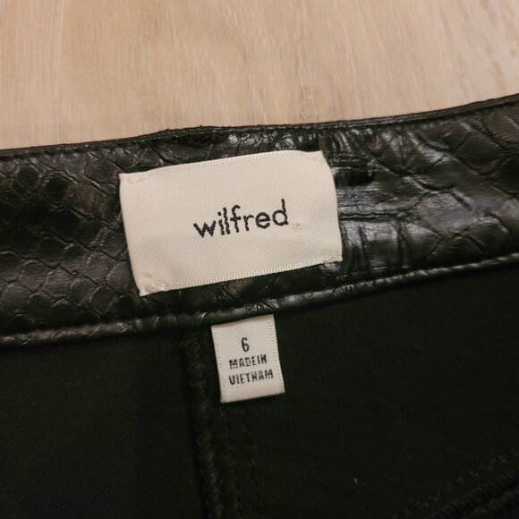 NWT WILFRED | Aritzia The Melina Pant Vegan Leather Python Snake Print | Sz. 6 - Picture 9 of 12